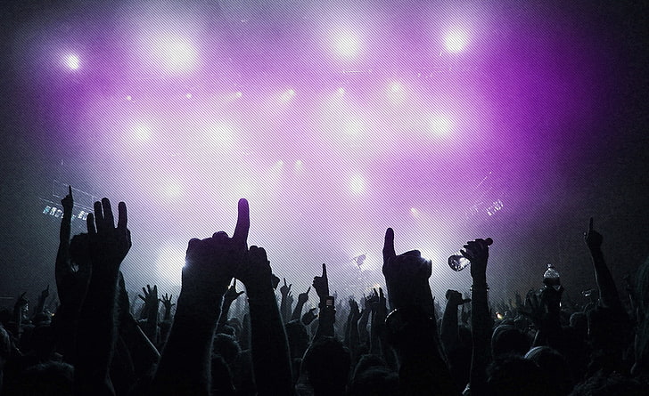 Concert, multicolored stage light, Music, Purple, stage lights