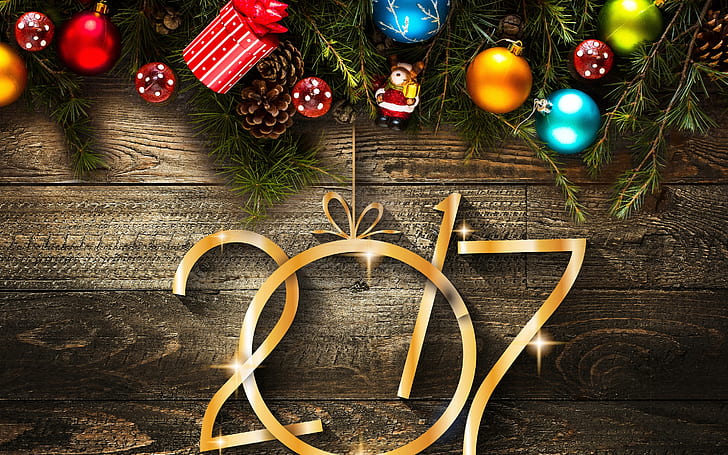 Holiday Season Decorations, globes, 2016 christmas, HD wallpaper