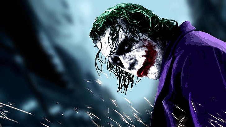 Heath Ledger as The Joker poster, movies, Batman, The Dark Knight