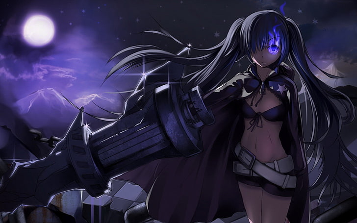 210 Anime dark girl power ideas  black rock shooter, anime, black