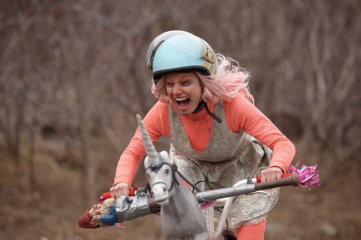 Laurence Leboeuf, women, Turbo Kid, happiness, smiling, one person