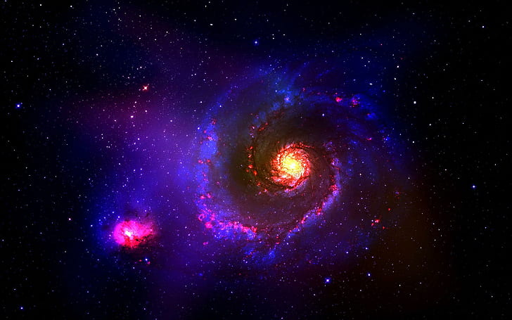 Sci Fi Science Fiction Galaxy Stars Nebula Color Dust Space Universe For Desktop, blue galaxy, HD wallpaper
