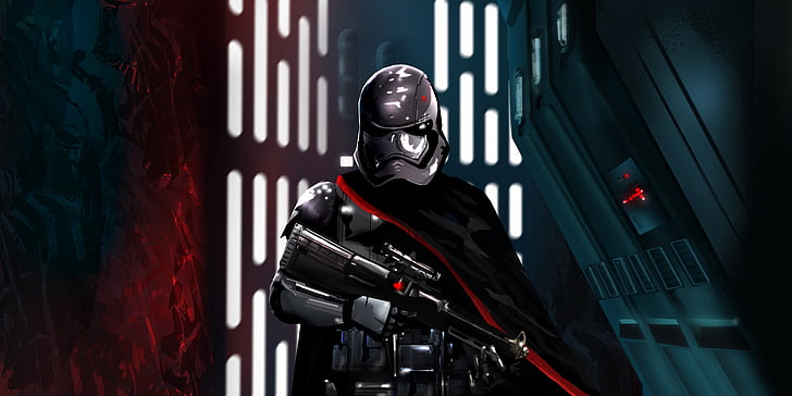 Star Wars character illustration, Captain Phasma, Digital art