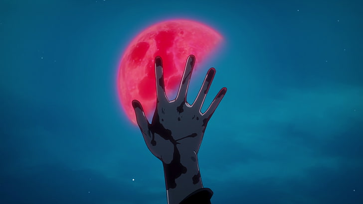 Mirai Nikki, Gasai Yuno, blood, human hand, human body part, HD wallpaper