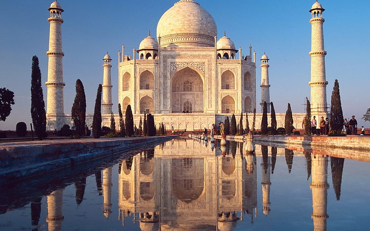 Taj Mahal, reflection, water, architecture, history, tourism, HD wallpaper