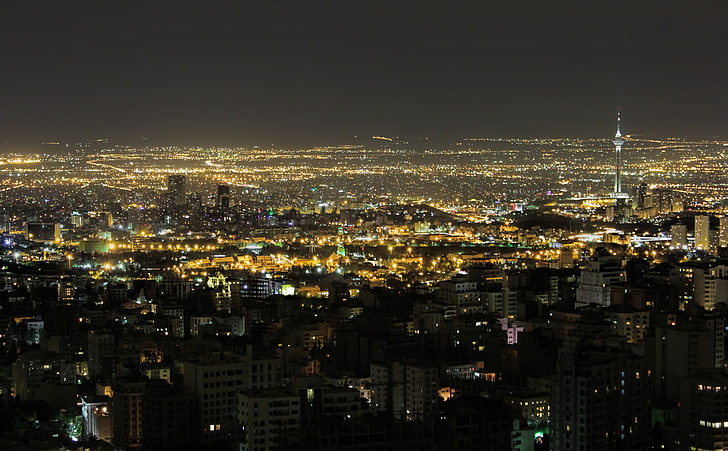 Tehran Tochal Baam, high-rise buildings, Asia, Iran, cityscape, HD wallpaper