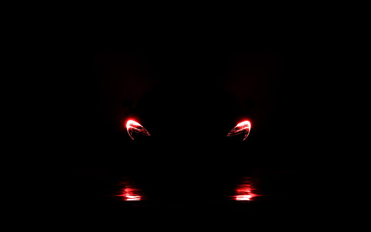 car, McLaren P1, lights, simple background, illuminated, night