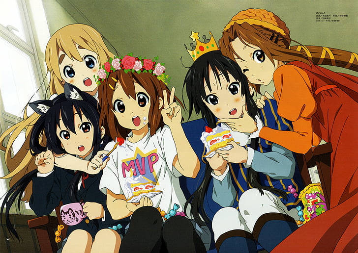 HD wallpaper: anime, beautiful, characters, friends, girl, girls, group,  hair | Wallpaper Flare