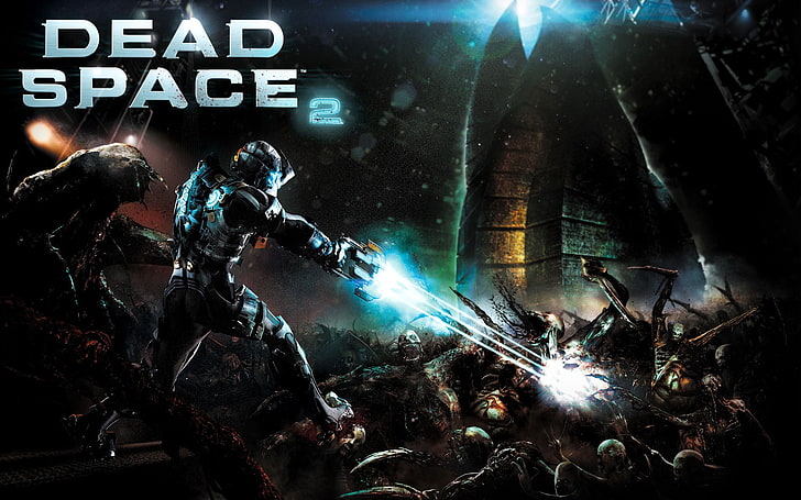 Dead Space 2 digital wallpaper, video games, illuminated, night