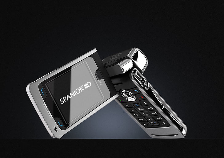 silver and gray mobile phone, technique, black, screen, hi-tech