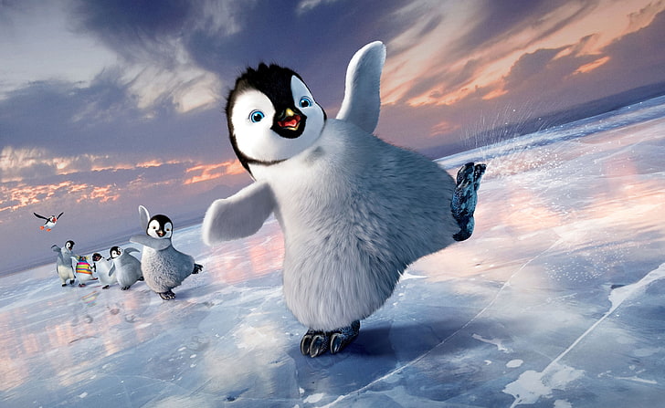 Happy Feet Two, white and black penguins wallpaper, Cartoons
