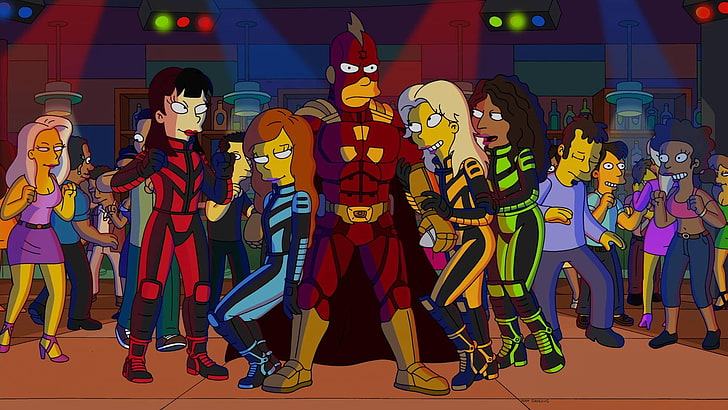 The Simpson screenshot, The Simpsons, Radioactive Man, multi colored, HD wallpaper