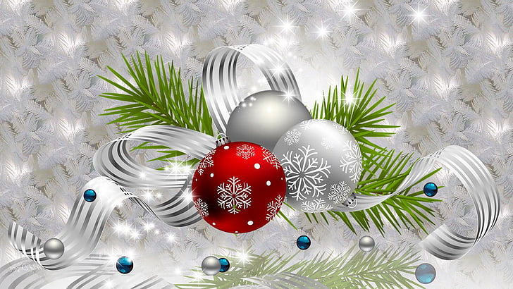 christmas, xmas, fir, winter, holiday, tree, celebration, bangle, HD wallpaper