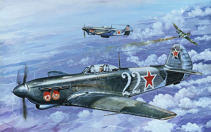 World War II, airplane, aircraft, Russia, Soviet Army, USSR, HD wallpaper