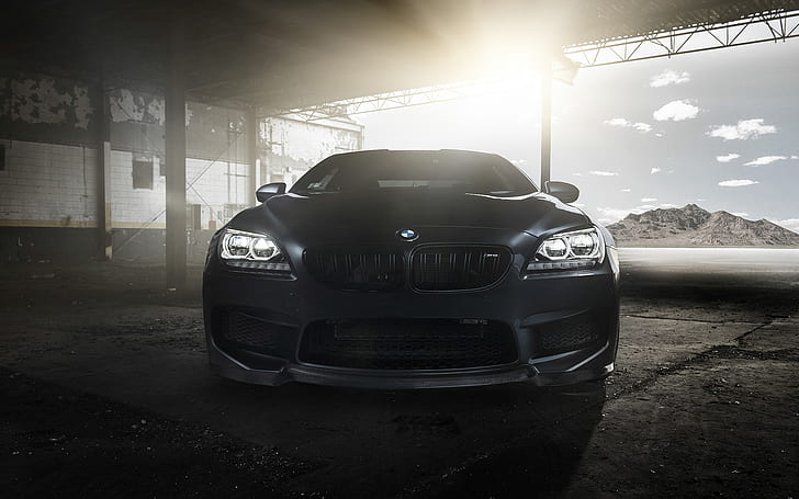 Hd Wallpaper Bmw M6 Coupe F13 Black Car Front View Wallpaper Flare