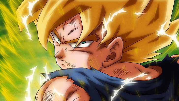 Super Saiyan Son Goku illustration, Dragon Ball Z, representation, HD wallpaper