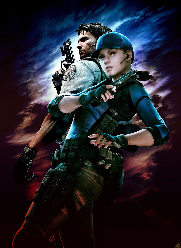 resident evil jill valentine chris redfield 2192x3000  Video Games Resident Evil HD Art, HD wallpaper