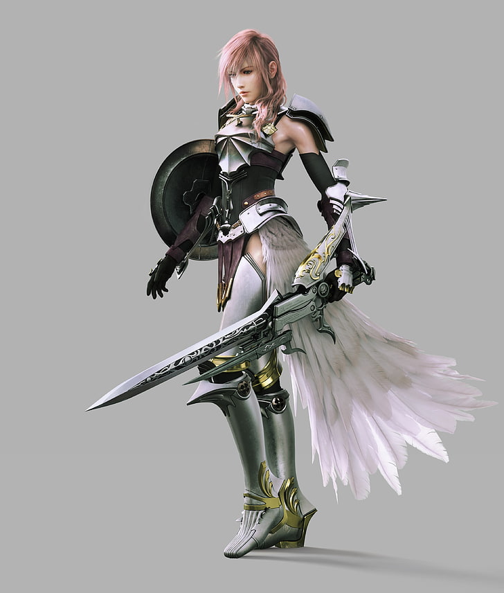 female anime character illustration, Final Fantasy XIII, Claire Farron