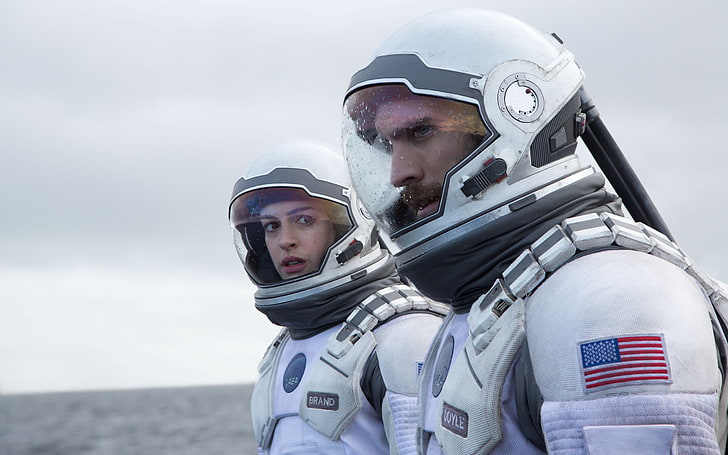 space, the suit, the astronauts, Anne Hathaway, Interstellar, HD wallpaper