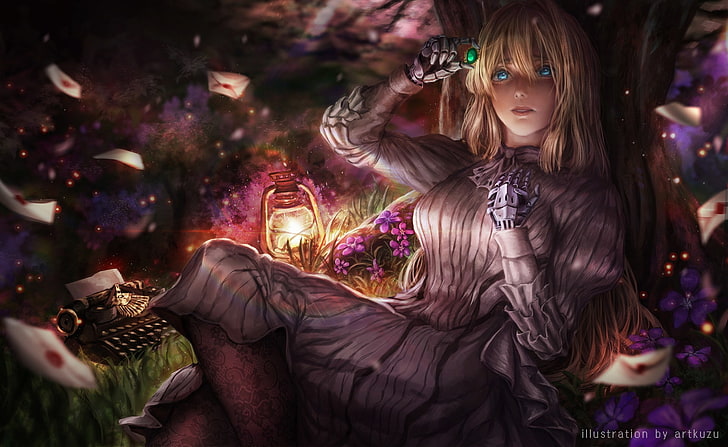 anime, anime girls, Violet Evergarden, one person, childhood, HD wallpaper