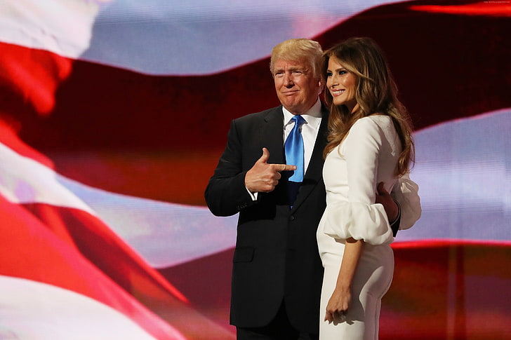 US President, Melania Trump, Donald Trump, first lady, HD wallpaper
