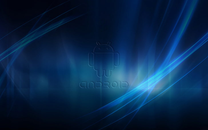 android logo digital wallpaper, rays, line, robot, tablet, smartphone, HD wallpaper