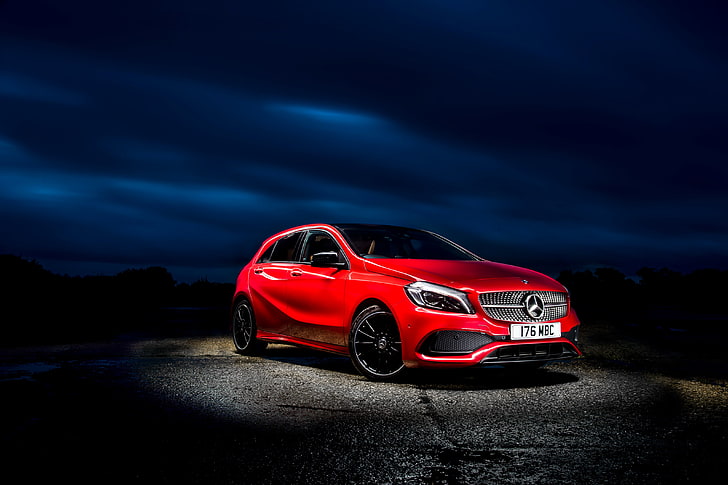 HD wallpaper: red, Mercedes-Benz, AMG, A-class, W176 | Wallpaper Flare