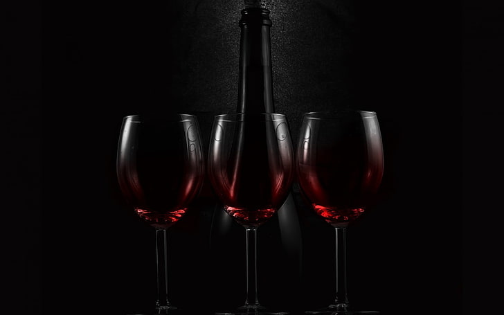dark, wine, alcohol, drink, wineglass, refreshment, food and drink, HD wallpaper