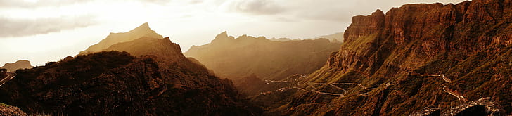 landscape photo of mountains under cloudy sky, Masca, Tenerife