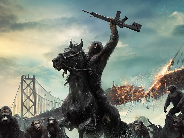 Rise of the Planet of the Apes movie cover, dawn of the planet of the apes, HD wallpaper