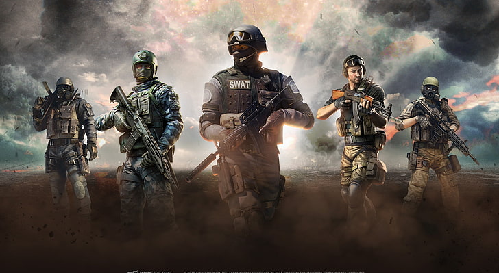 CrossFire SWAT, five soldiers digital wallpaper, Games, Other Games