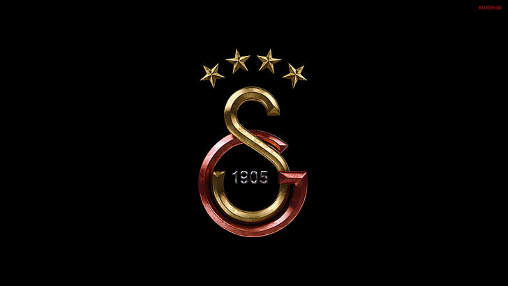 Galatasaray S.K., soccer, logo, numbers, simple background