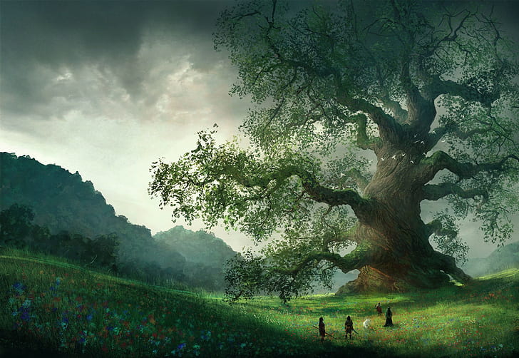artwork, trees, fantasy art, The Legends of the First Empire, HD wallpaper