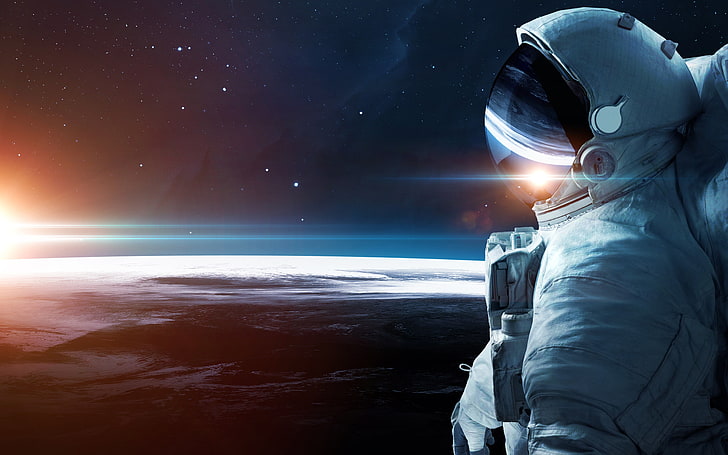 astronaut wallpaper, space, the atmosphere, art, Earth, gravity