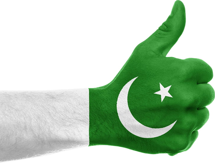 like, pakistan, pk, flag, green color, white background, patriotism, HD wallpaper