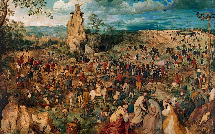 religious painting, Pieter Bruegel , classic art, group of people, HD wallpaper