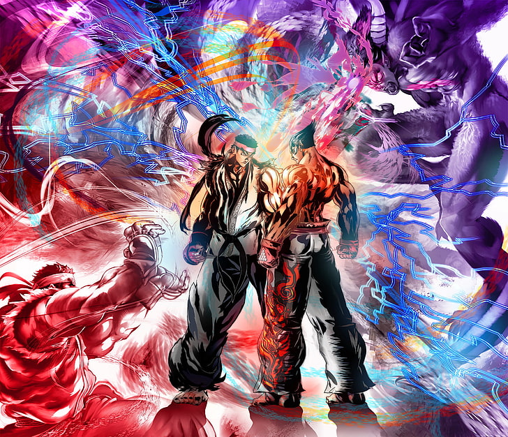 Street Fighter, Street Fighter X Tekken, Devil Kazuya, Evil Ryu, HD wallpaper