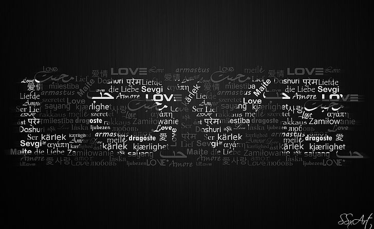 HD wallpaper: Love by SSxArt, love word cloud, hd, typography, amore, life  | Wallpaper Flare