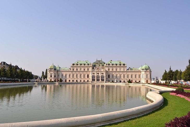 austria, baroque, belvedere, blue, europe, palace, palacio, HD wallpaper