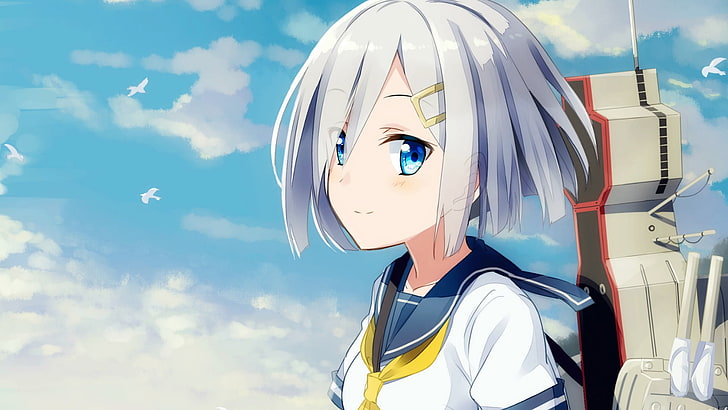 girl wearing school uniform anime character, Kantai Collection, HD wallpaper