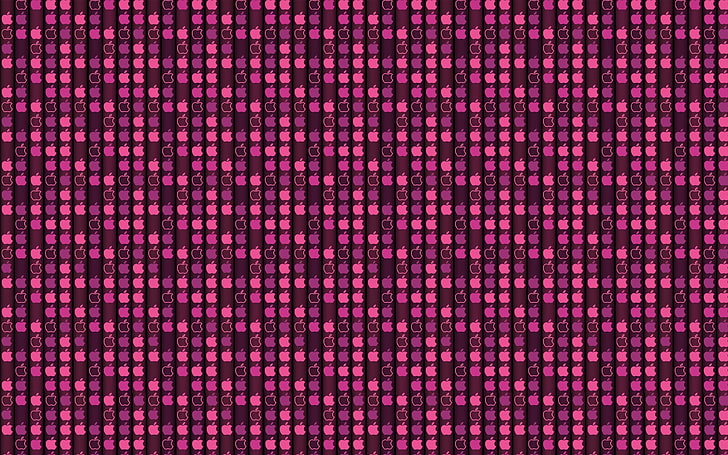 Apple Inc., pattern, digital art, pink color, backgrounds, purple, HD wallpaper