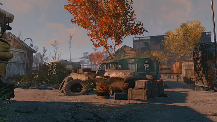 apocalyptic, Fallout 4, Rust, trucks, video games, Xbox One