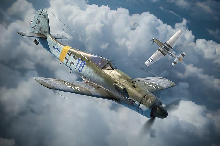 World War II, fw 190, Focke-Wulf, Focke-Wulf Fw 190, airplane, HD wallpaper