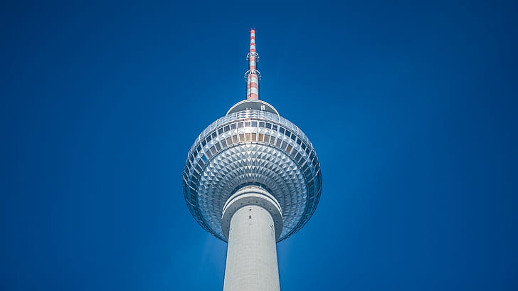 building, clear sky, blue, tower