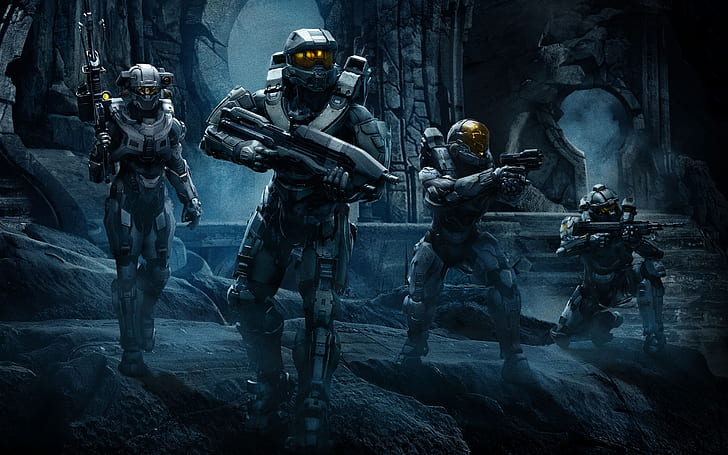Halo 5, Guardians, Team, Chief, Video Game, HD wallpaper