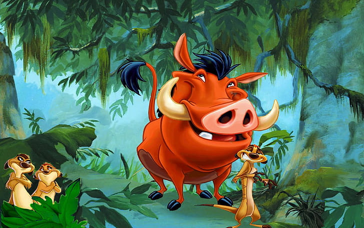 HD wallpaper: Timon And Pumbaa Characters From The Lion King Hd Wallpaper  2560×1600 | Wallpaper Flare
