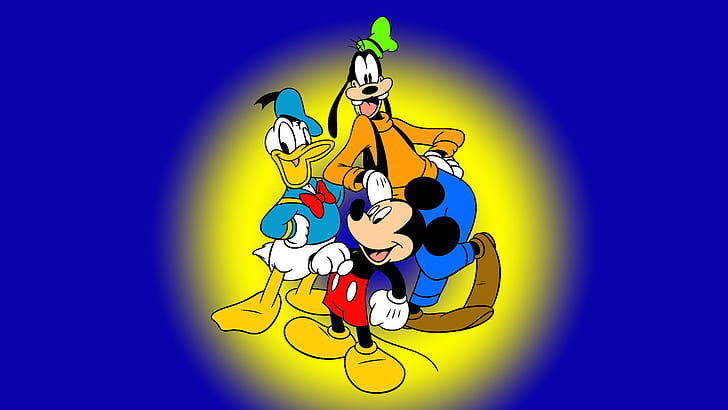Goofy Mickey Mouse And Donald Duck Famous Characters Walt Disney Hd Wallpaper 1920×1080, HD wallpaper