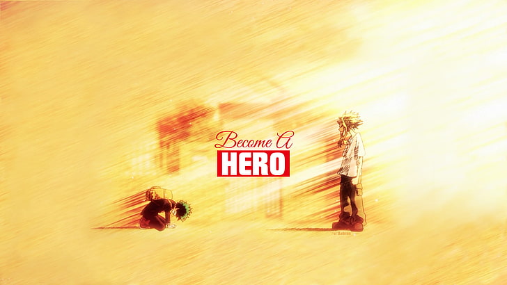 Became A Hero wallpaper, Anime, My Hero Academia, All Might, Izuku Midoriya