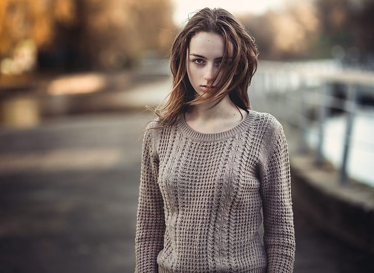 road, sadness, look, girl, river, mood, street, clothing, portrait