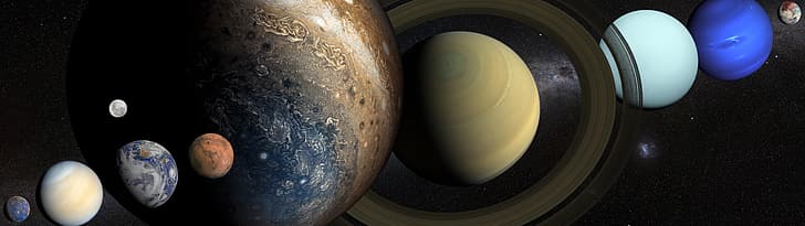 Solar System, Venus, Neptune, Mercury, Jupiter, Saturn, Uranus, HD wallpaper